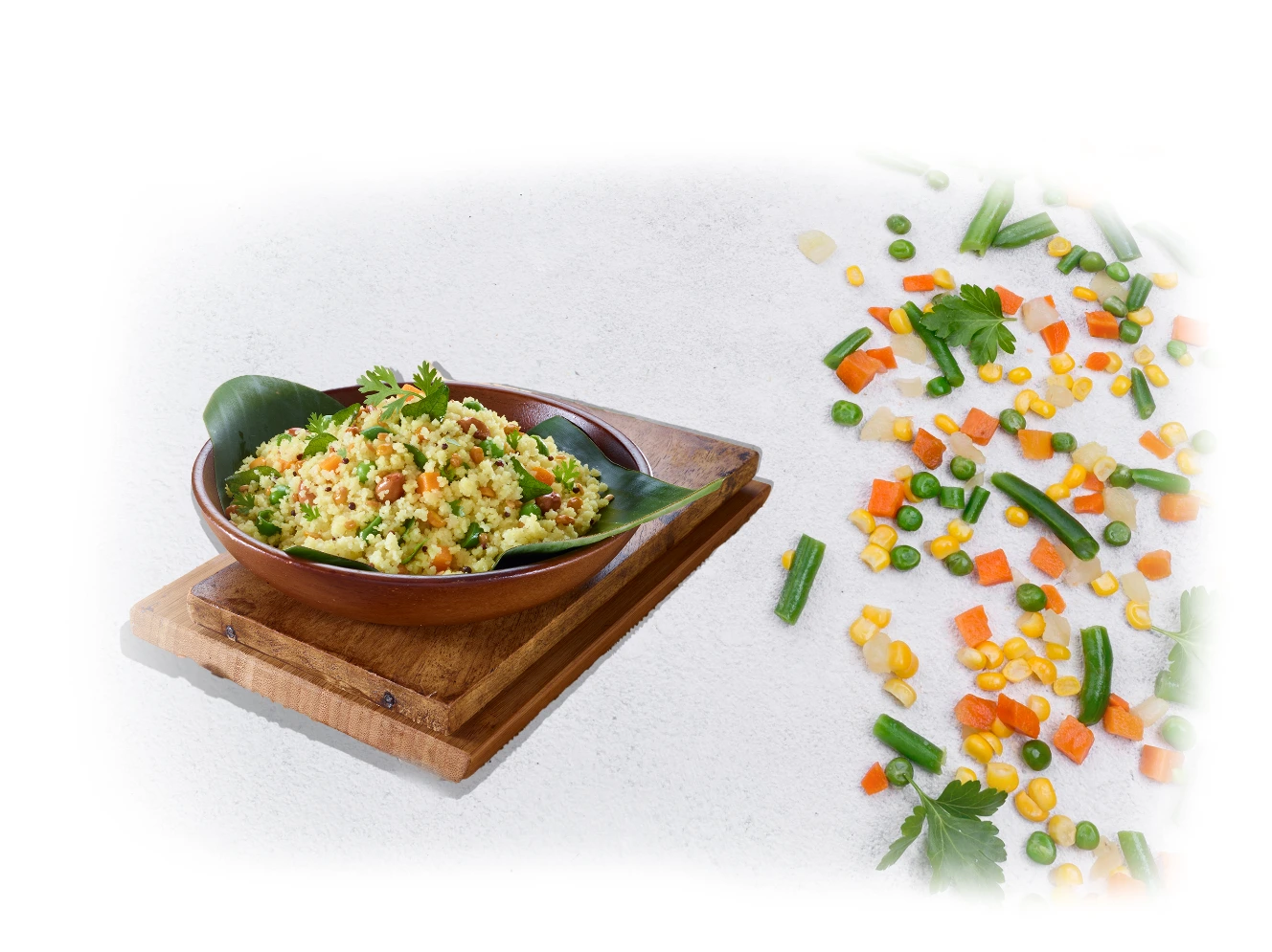 Quick and flavorful Instant Vegetable Upma Mix, perfect for preparing a wholesome, tasty upma in minutes with mixed vegetables and spices.