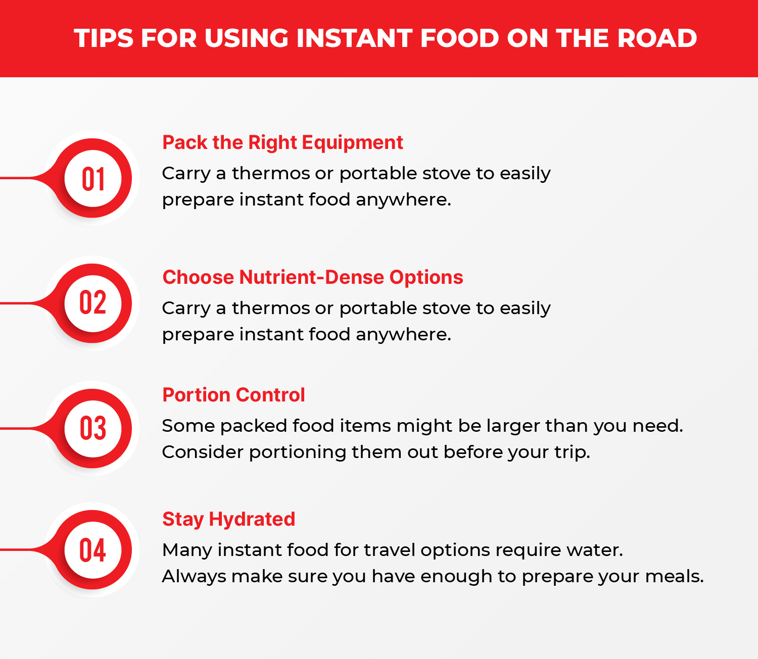 Instant Food for Travel