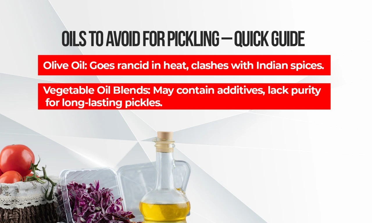 best oils for making pickles