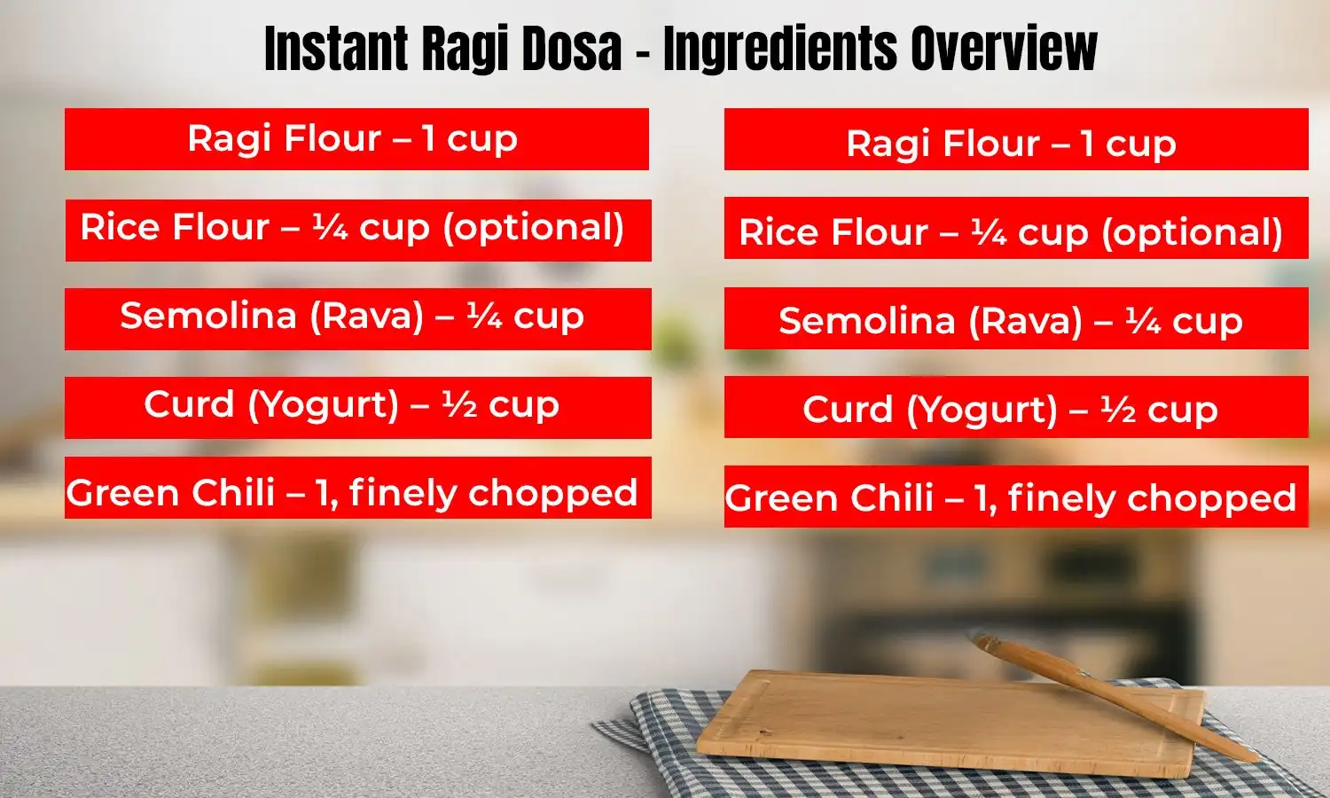 Ragi Dosa Recipe Instant