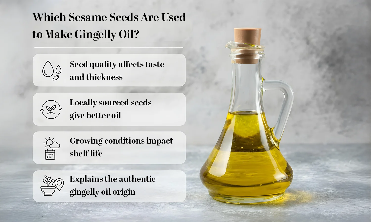 what is gingelly oil made of