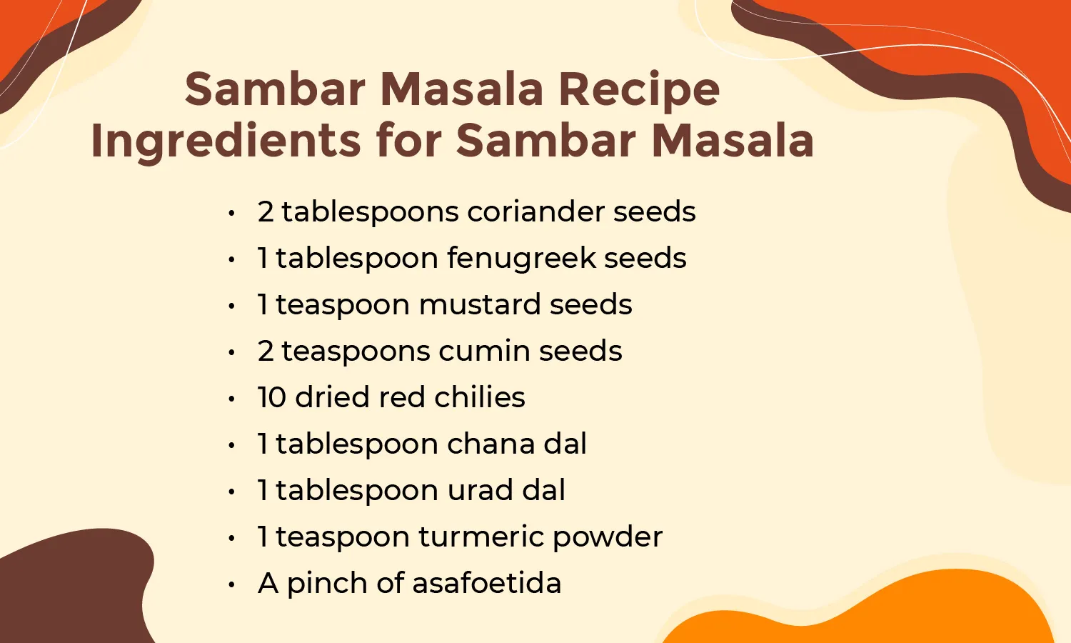 Sambar Masala Recipe